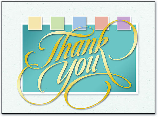 Little Squares Thank You Folding Card