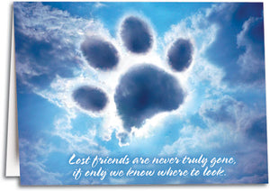 A Paw in the Clouds Sympathy Folding Card
