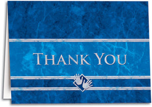Thank You Blue Marble Folding Card