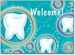Bright Teeth and Circles Welcome Postcard