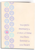 Circle Dot Pawprints Sympathy Folding Card