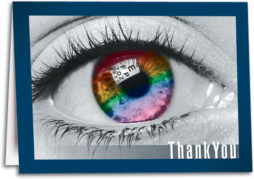 Rainbow Iris Thank You Folding Card
