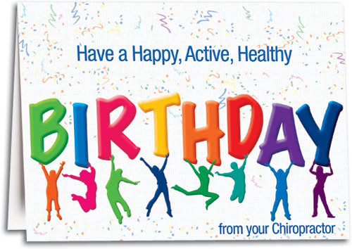 Colorful People Birthday Folding Card