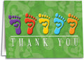 Thank You Feet Hearts Folding Card