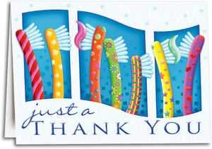 Happy Toothbrushes Thank You Folding Card