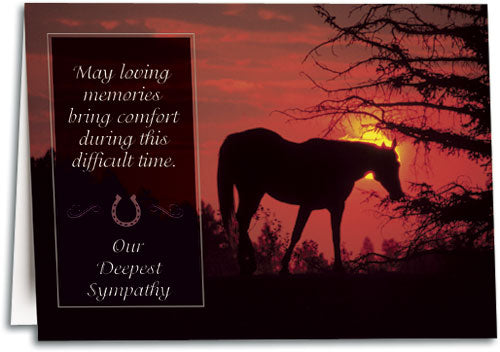 Golden Sunset Sympathy Customisable Folding Card