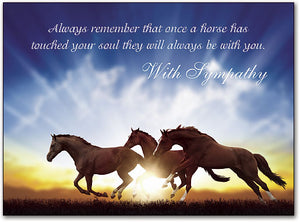 Horses Touch Your Soul Customisable Folding Card