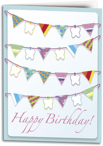 Flag Teeth Folding Card