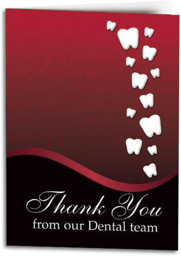 Tooth Cascade Thank You Folding Card