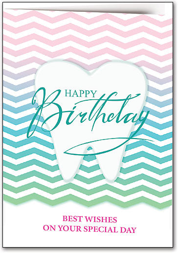Birthday Chevrons Folding Card