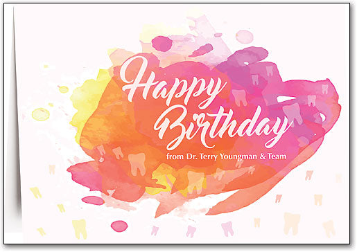 Sunset Painting Birthday Folding Card