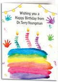 Rainbow Layers customisable Folding Card