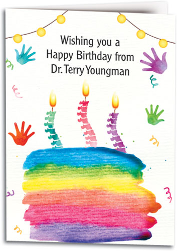 Rainbow Layers customisable Folding Card