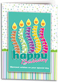 Confetti and Candles Folding Card