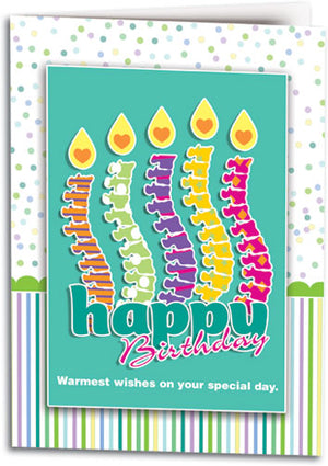 Confetti and Candles Folding Card