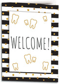 Touch Of Gold Smiles Welcome Folding Card