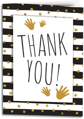 Golden Thank You Folding Card