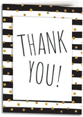 Gold Dots Thank You Folding Card