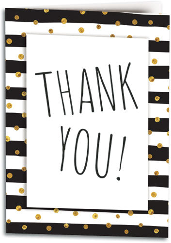 Gold Dots Thank You Folding Card