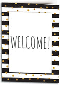 Gold Dots Welcome Folding Card