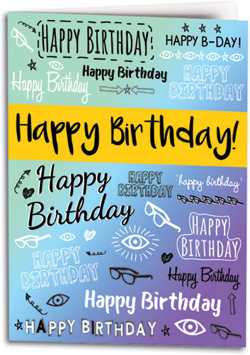 Friendly Words Birthday Folding Card