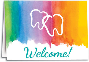 Color Wash Welcome Folding Card