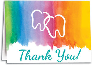 Color Wash Thank You Folding Card