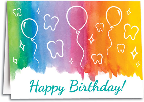 Color Wash Birthday Folding Card