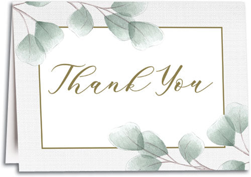 Sage Simplicity Thank You Folding Card