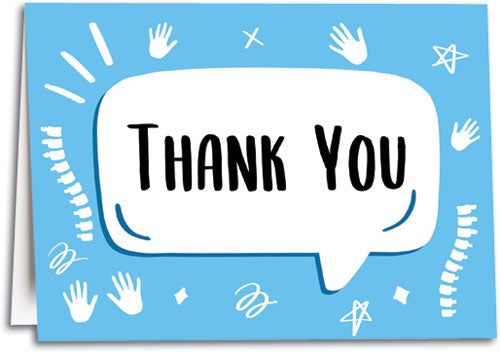 Word Bubble Thank You Folding Card