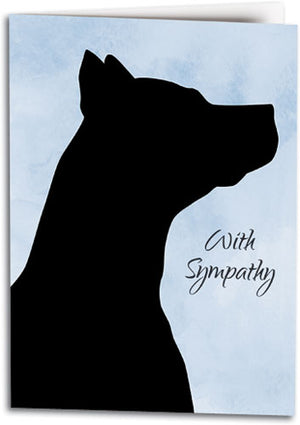 Dog Silhouette Folding Card