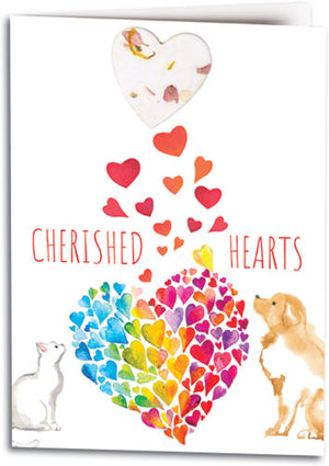 Cherished Hearts Seed Paper Folding Card