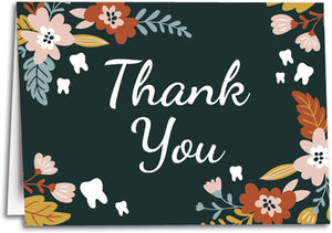 Floral Thank You Folding Card