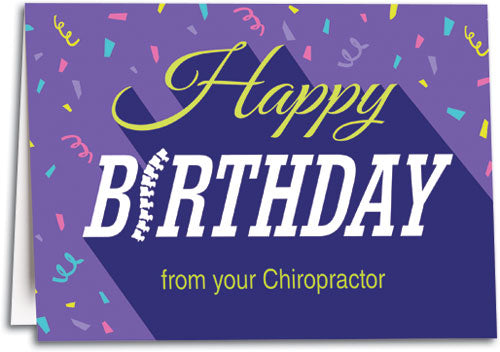 Purple Confetti Birthday Folding Card