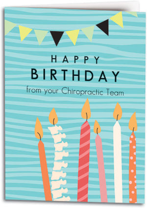 Spine Candles Birthday Folding Card