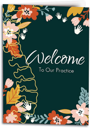 Floral Spine Welcome Welcome Folding Card
