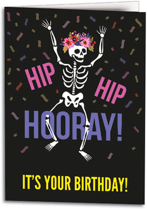 Hooray Skeleton Customisable Folding Card