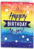 Rainbow Confetti Birthday Folding Card