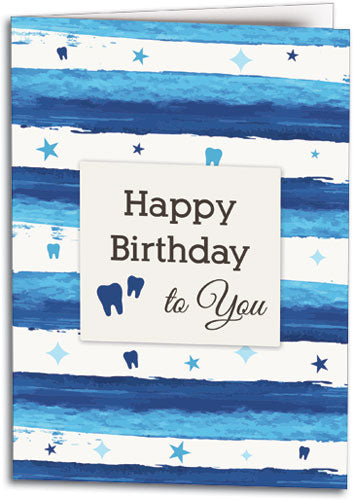 Cool Stripes Birthday Folding Card