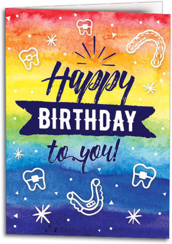 Ortho Confetti Birthday Folding Card
