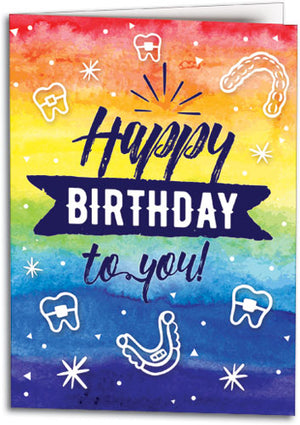 Ortho Confetti Birthday Folding Card