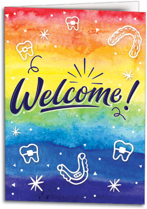Ortho Confetti Welcome Folding Card