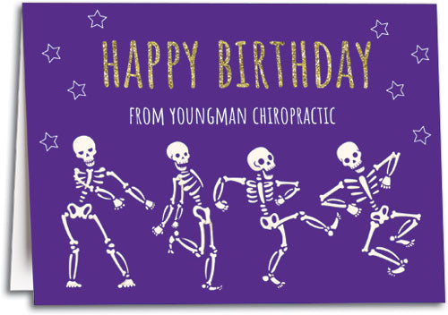 Dancing Bones Birthday Folding Card