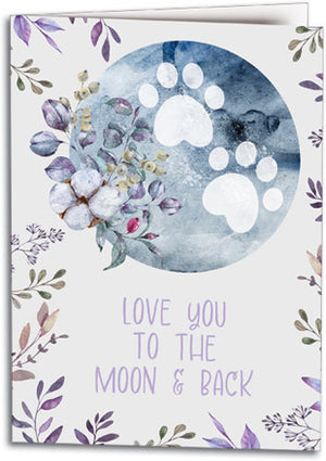Moon and Back Folding Card