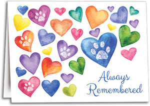 Colourful Hearts Customisable Folding Card
