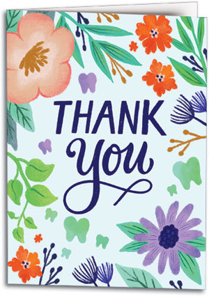 Bright Floral Thank You Folding Card
