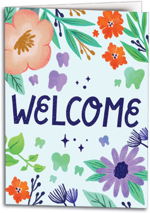 Bright Floral Welcome Folding Card