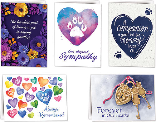 Nonpersonalised Sympathy Folding Card Assortment #24 (50pk)