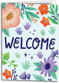 Flowers and Hands Welcome Folding Card