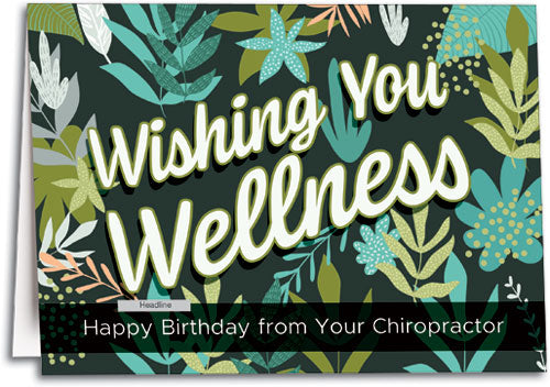 Wellness Foliage Customisable Folding Card